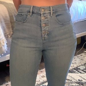 LOFT High Waist Skinny Crop Jeans